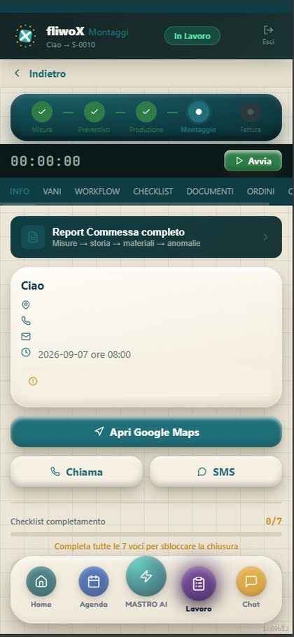 L'app dei montaggi: la scheda del lavoro